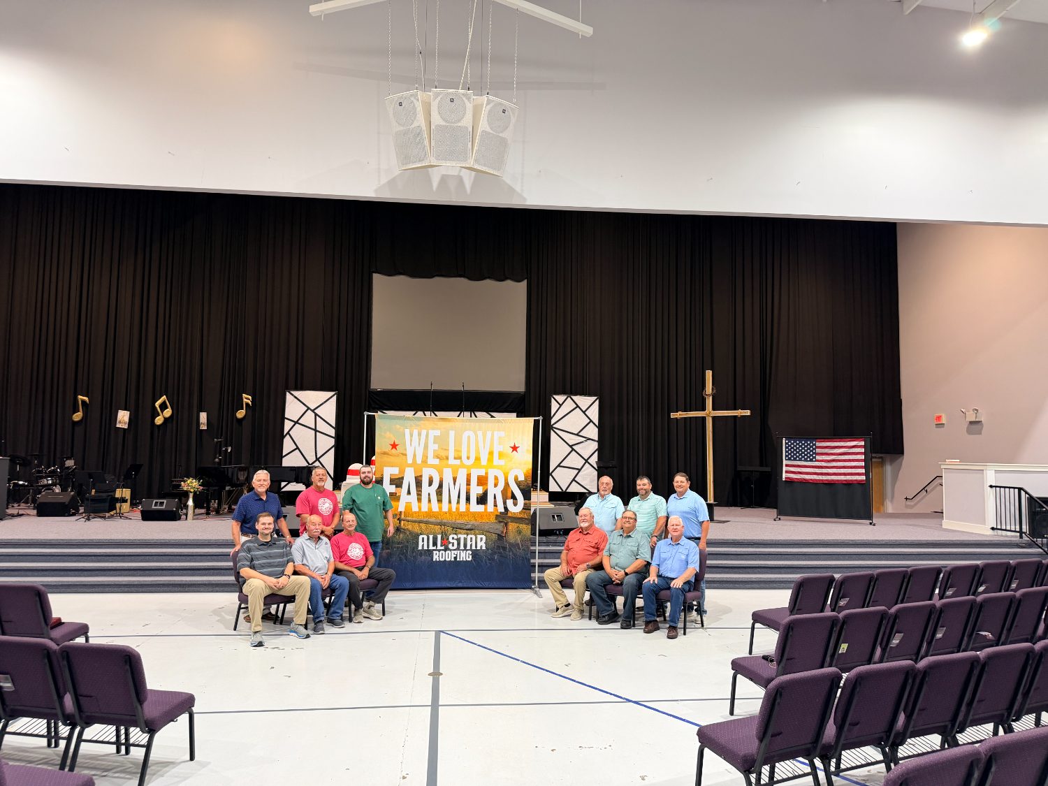 Potter's House Baptist Church trustees with the banner